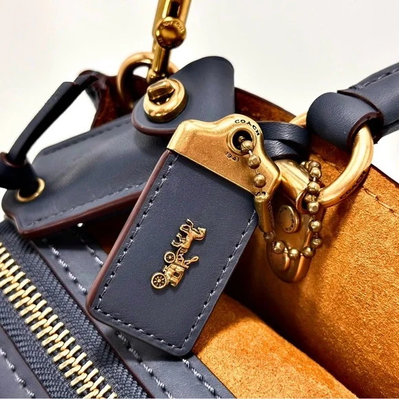 COACH 1941 Dark Denim Rogue 31 In Relaxed Smooth Pebbled Leather - Picture 7 of 13